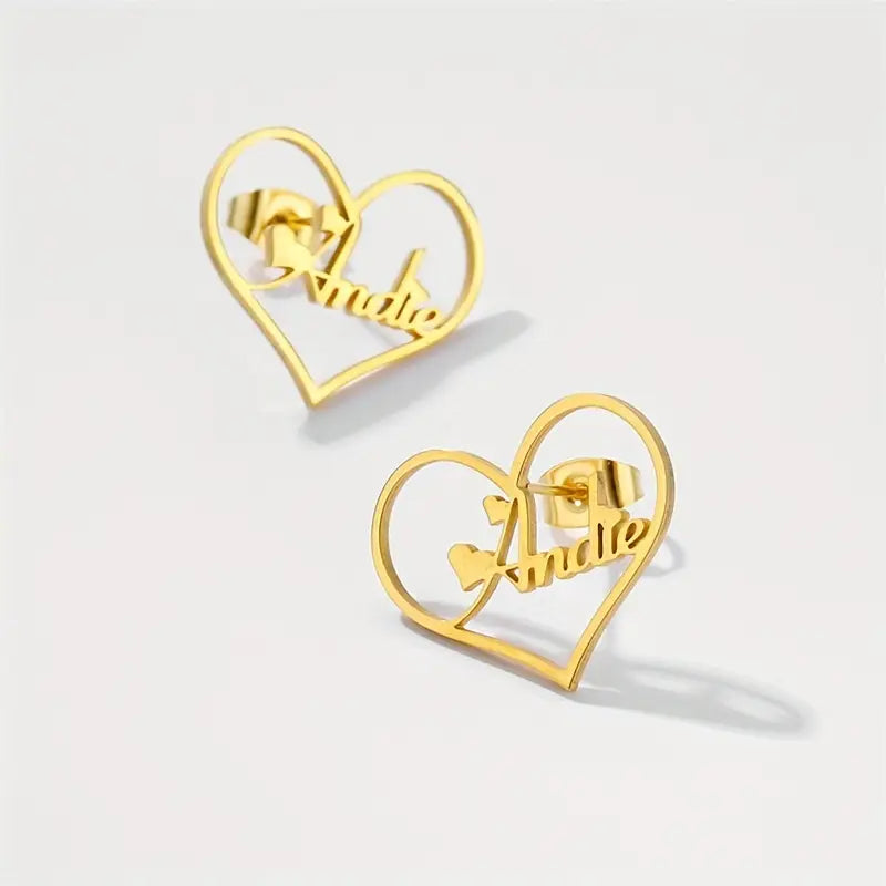 ARETES CORAZON CON NOMBRE