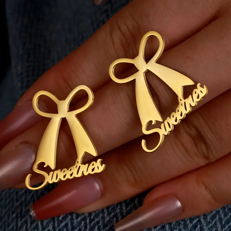 ARETES LAZO CON NOMBRE