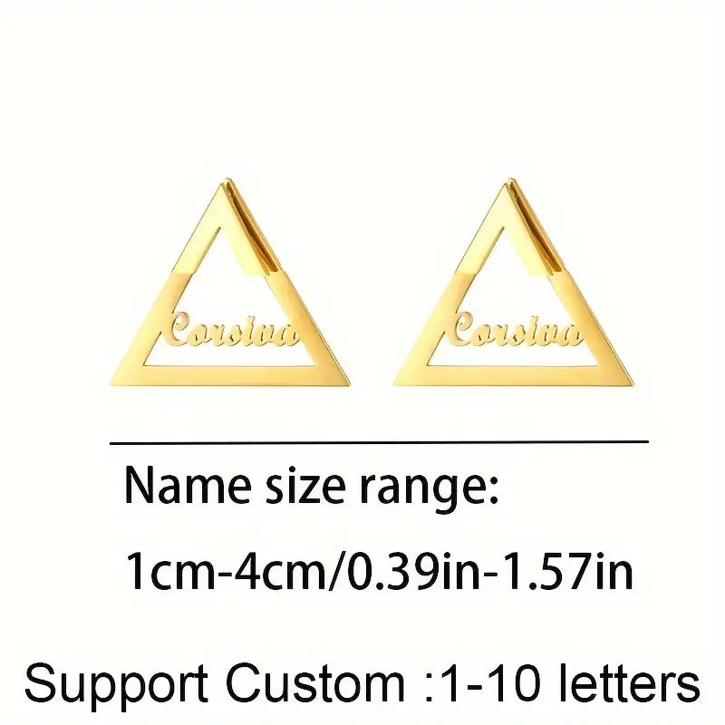 ARETES TRIANGULO CON NOMBRE