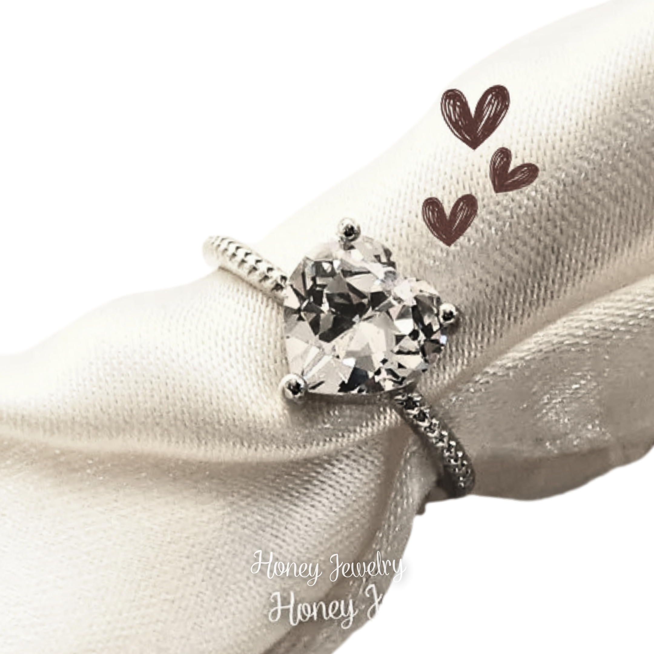 anillo circón corazon (última talla - talla 5.5)