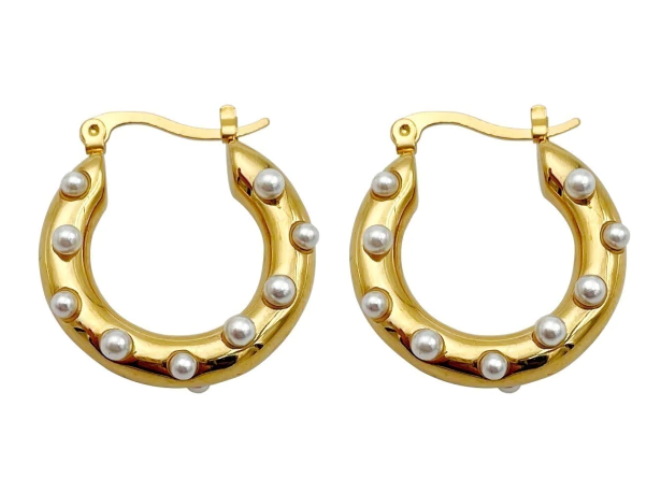 Oorbellen met miniparels