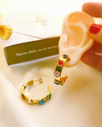 heart zircon candonga earrings