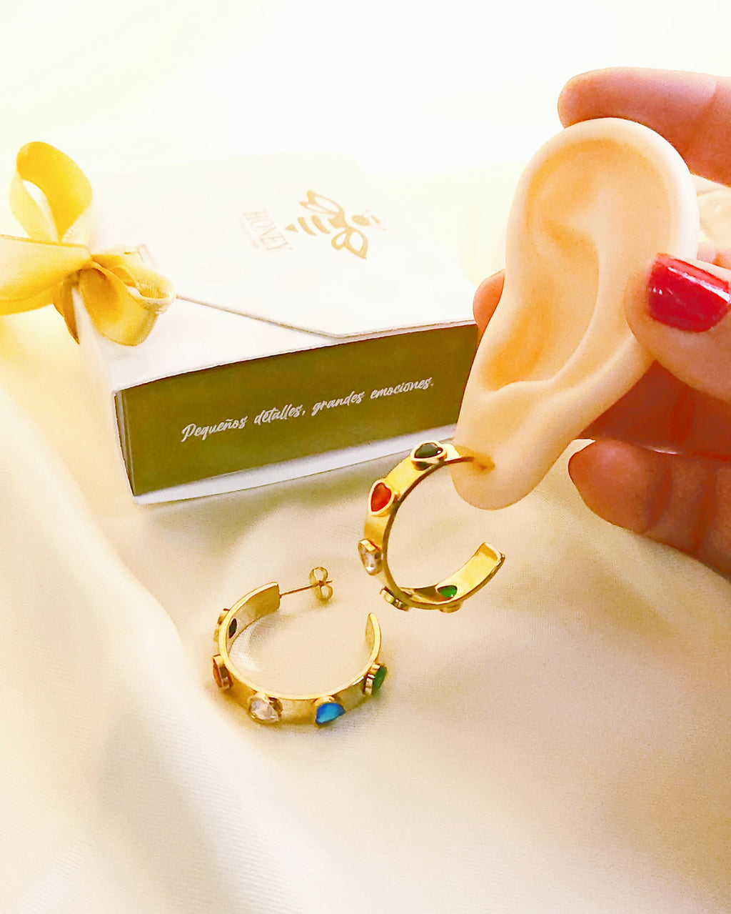 heart zircon candonga earrings