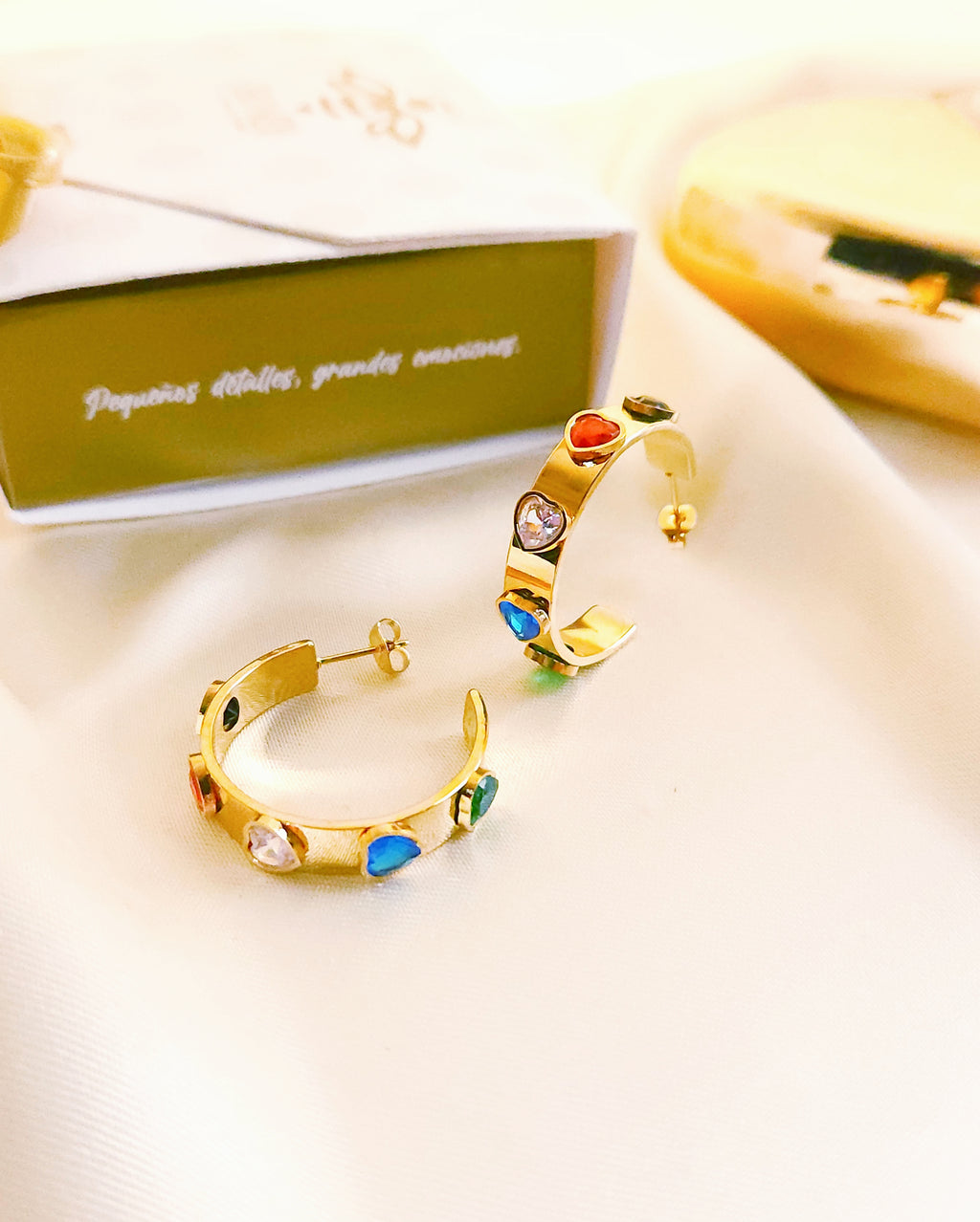 heart zircon candonga earrings