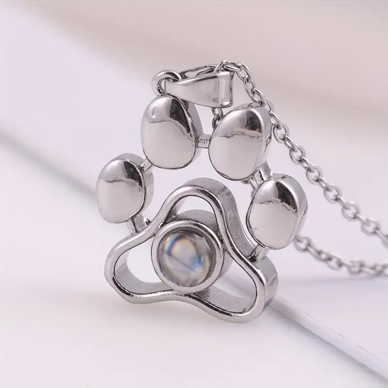 PRE ORDEN - COLLAR HUELLITA CON FOTO PROYECCION