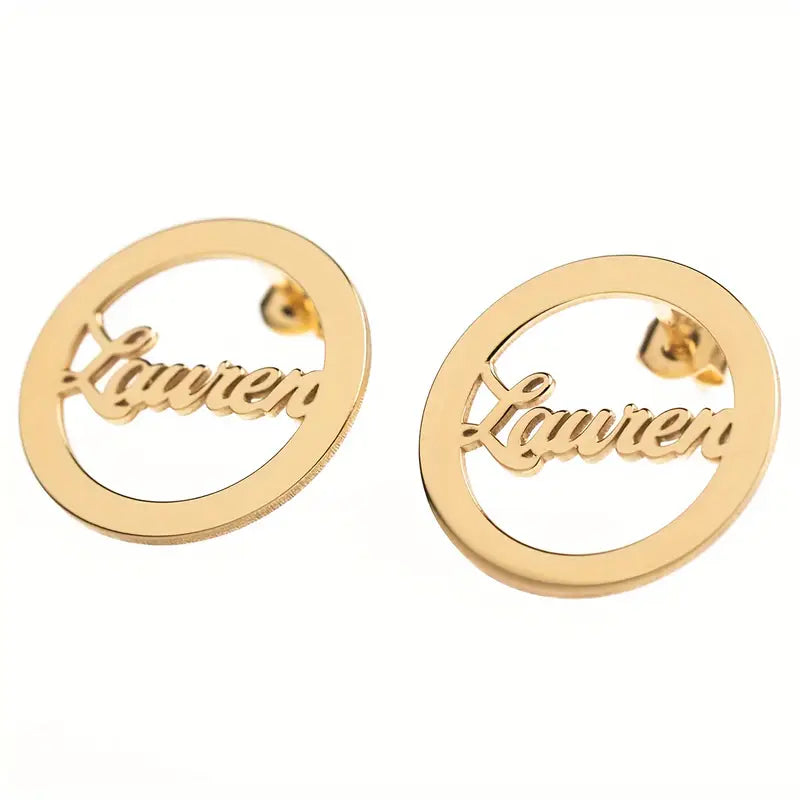 ARETES CIRCULO CON NOMBRE