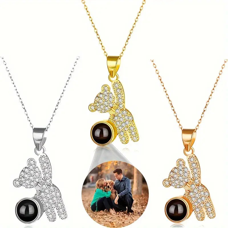 PRE ORDEN - COLLAR OSITO CON FOTO PROYECCION