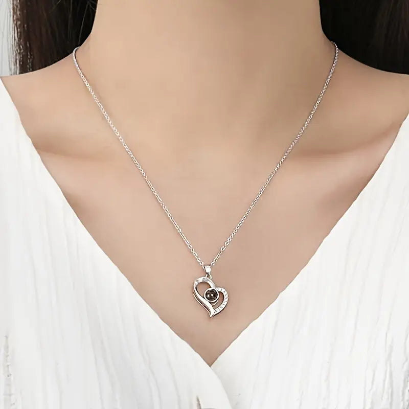 PRE ORDEN - COLLAR CORAZÓN CON FOTO PROYECCION