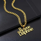 COLLAR CON NOMBRE DOBLE LINEA CON CORONA + CADENA GRUESA