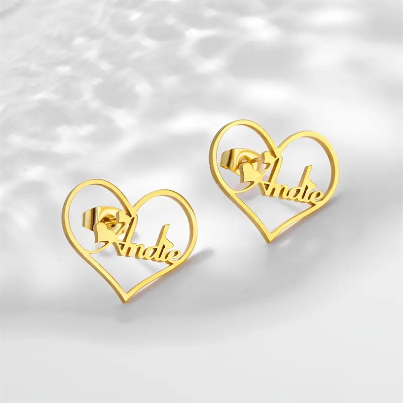 ARETES CORAZON CON NOMBRE