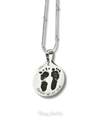 Baby footprints necklace