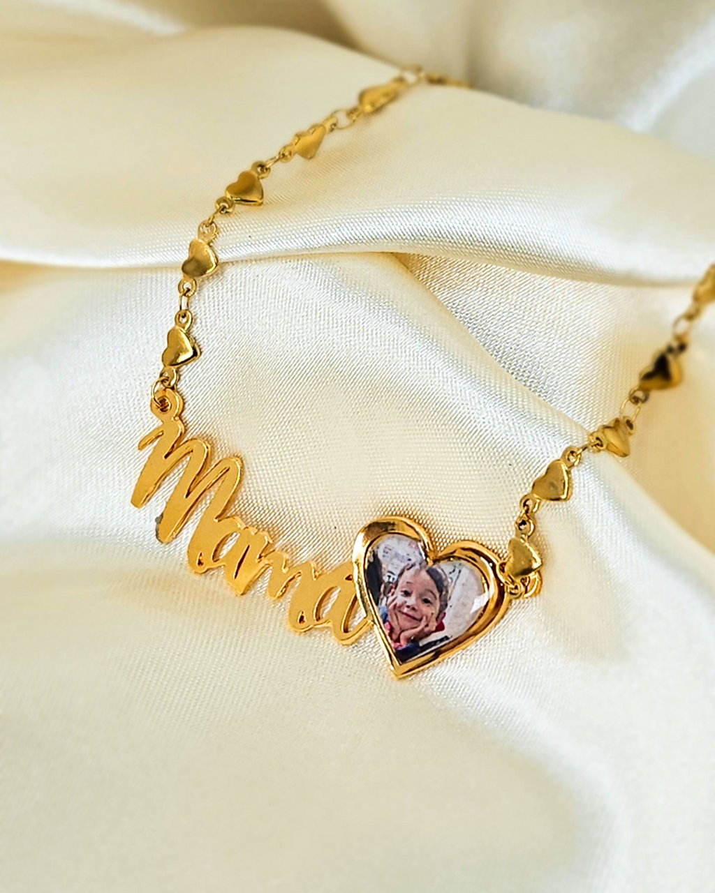 COLLAR CON NOMBRE CLÁSICO + FOTO CORAZON