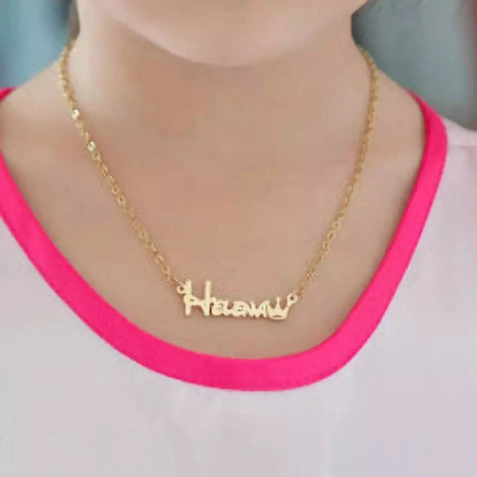 COLLAR CON NOMBRE PARA BEBÉ Y NIÑOS