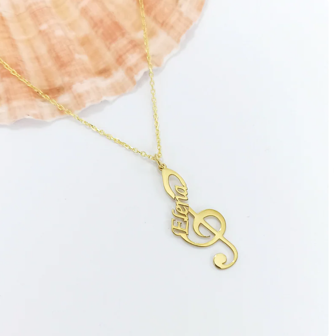 COLLAR CON NOMBRE EN NOTA MUSICAL