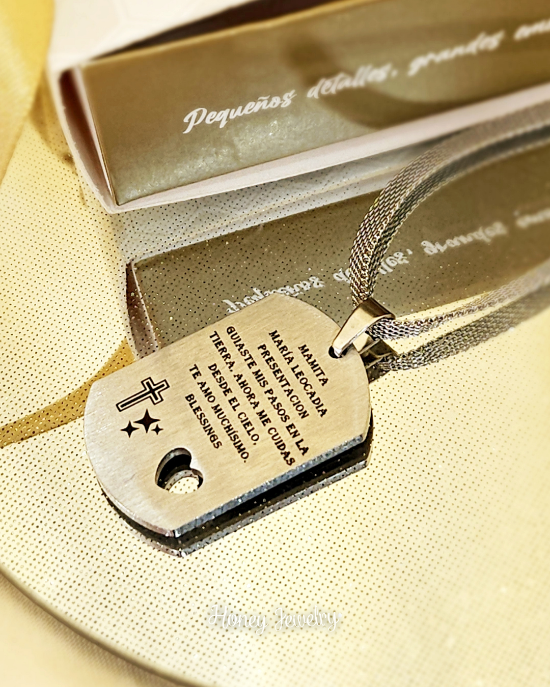 COLLAR PLACA FOTOGRABADO + CADENA GRUESA