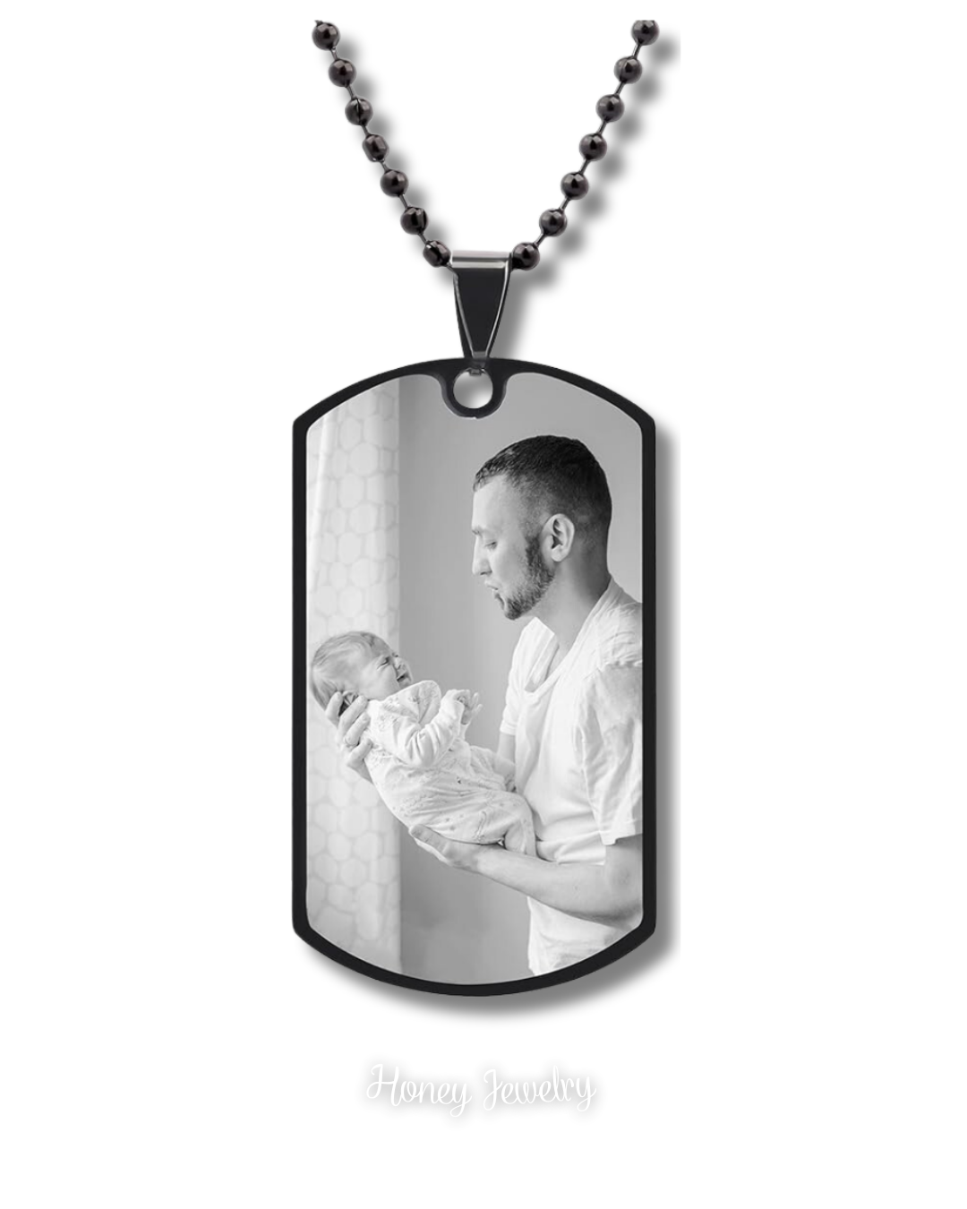 COLLAR PLACA MILITAR PARA PAPÁ CON FOTOGRABADO