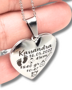 Smooth heart locket necklace