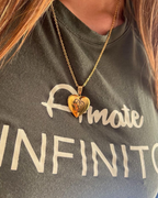 Smooth heart locket necklace