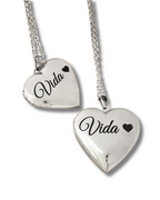 Smooth heart locket necklace