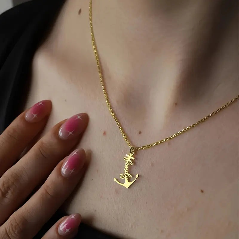 COLLAR CON NOMBRE Y ANCLA