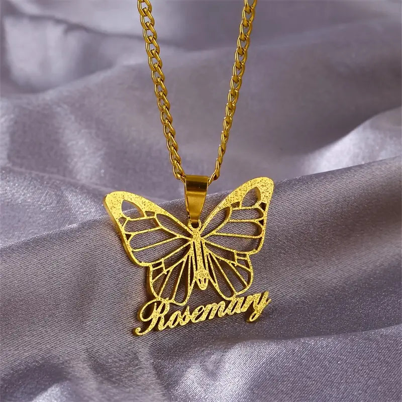COLLAR NOMBRE MARIPOSA