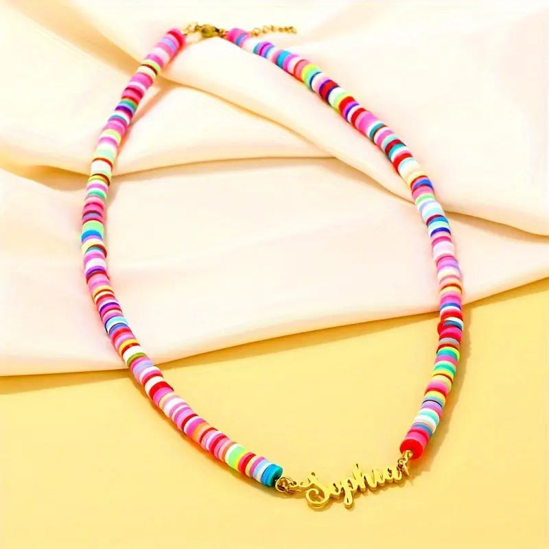 COLLAR CON NOMBRE Y FIMO