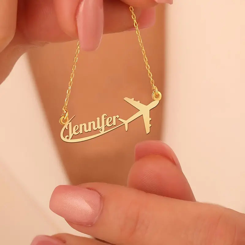 COLLAR CON NOMBRE CLÁSICO Y AVION
