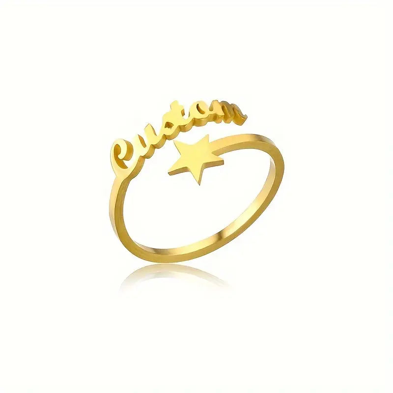 ANILLO CON NOMBRE Y ESTRELLA