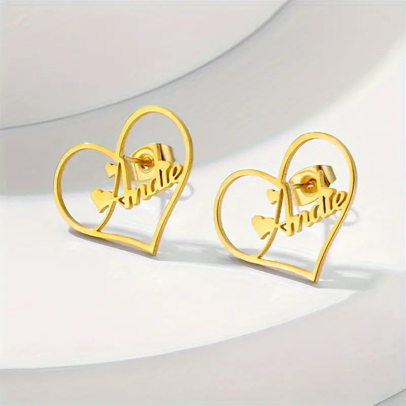 ARETES CORAZON CON NOMBRE