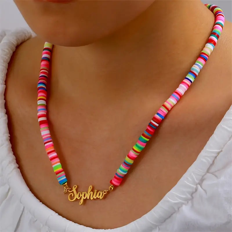 COLLAR CON NOMBRE Y FIMO