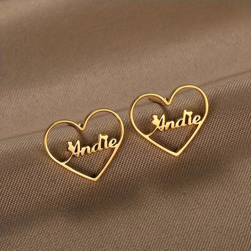 ARETES CORAZON CON NOMBRE