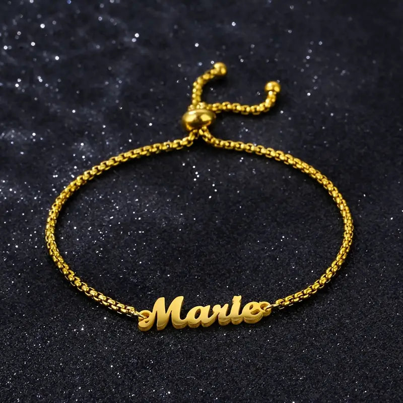 PULSERA CON NOMBRE CADENA FINA
