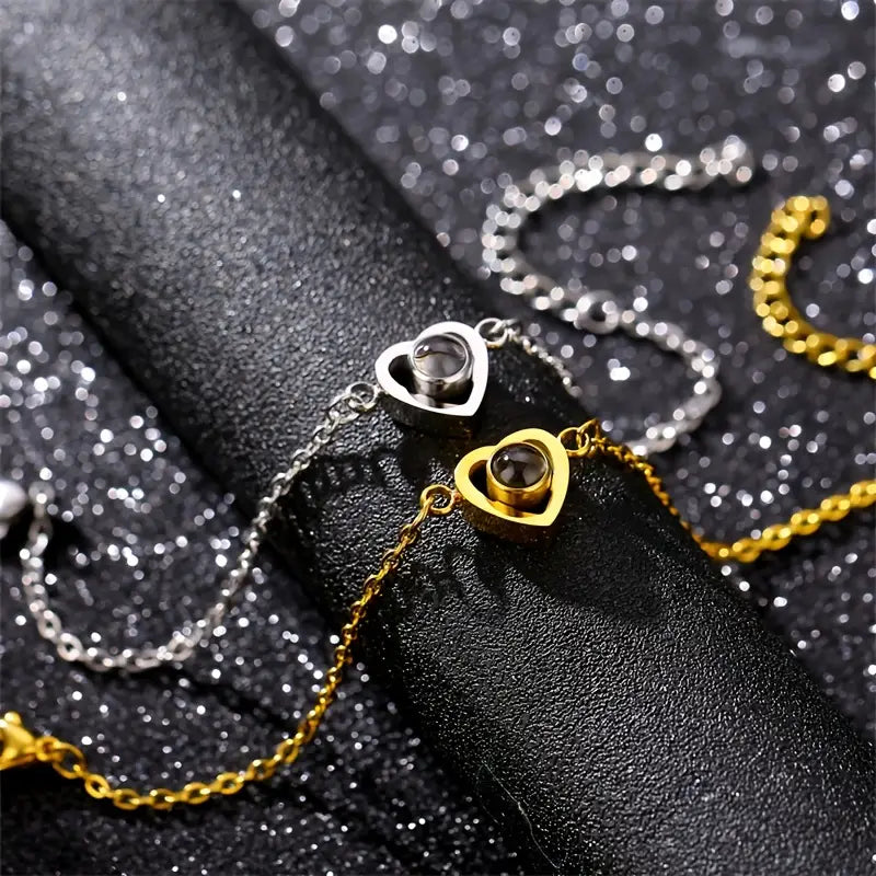 PRE ORDEN - PULSERA CORAZON CON FOTO PROYECCION