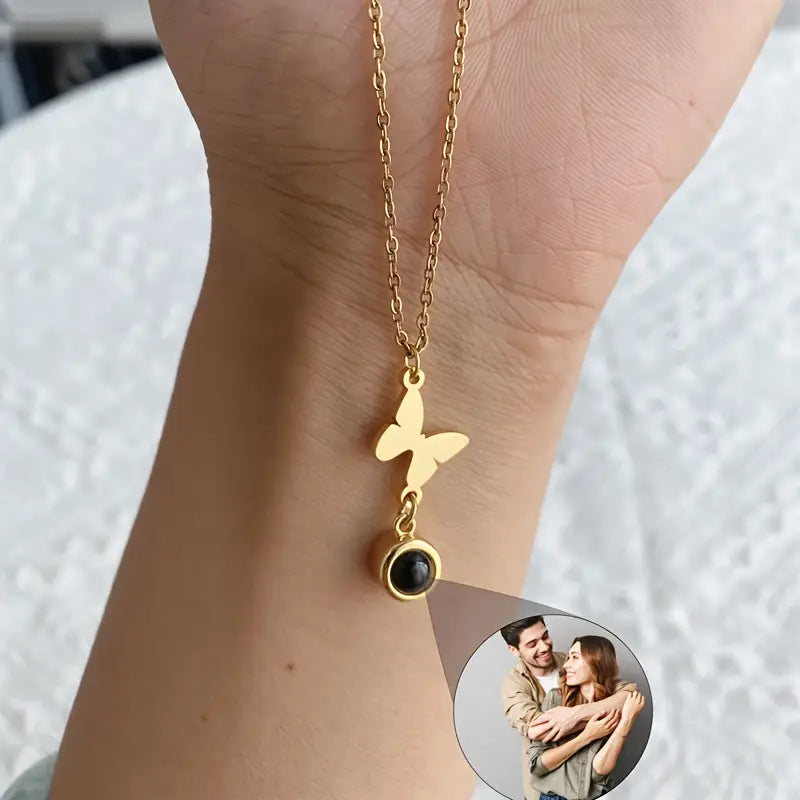 PRE ORDEN - COLLAR MARIPOSA Y PROYECCION CON FOTO