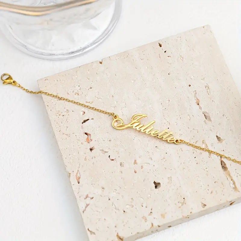 TOBILLERA CON NOMBRE CADENA FINA