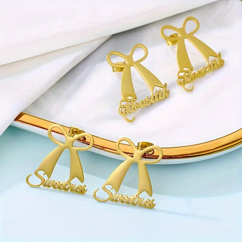 ARETES LAZO CON NOMBRE