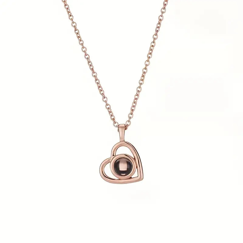 PRE ORDEN - COLLAR CORAZON CON FOTO PROYECCION