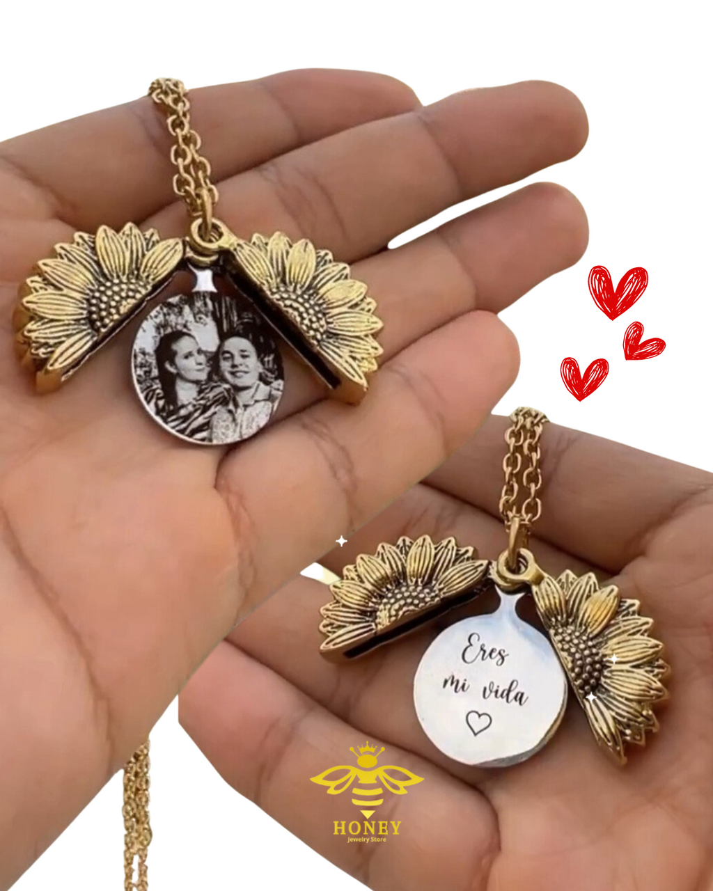 COLLAR RELICARIO GIRASOL