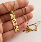 COLLAR CON NÚMEROS ROMANOS VERTICAL