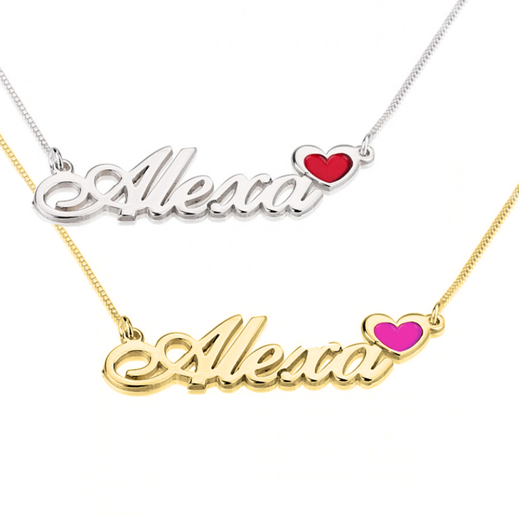 COLLAR NOMBRE CLASICO + EMOJI A COLOR