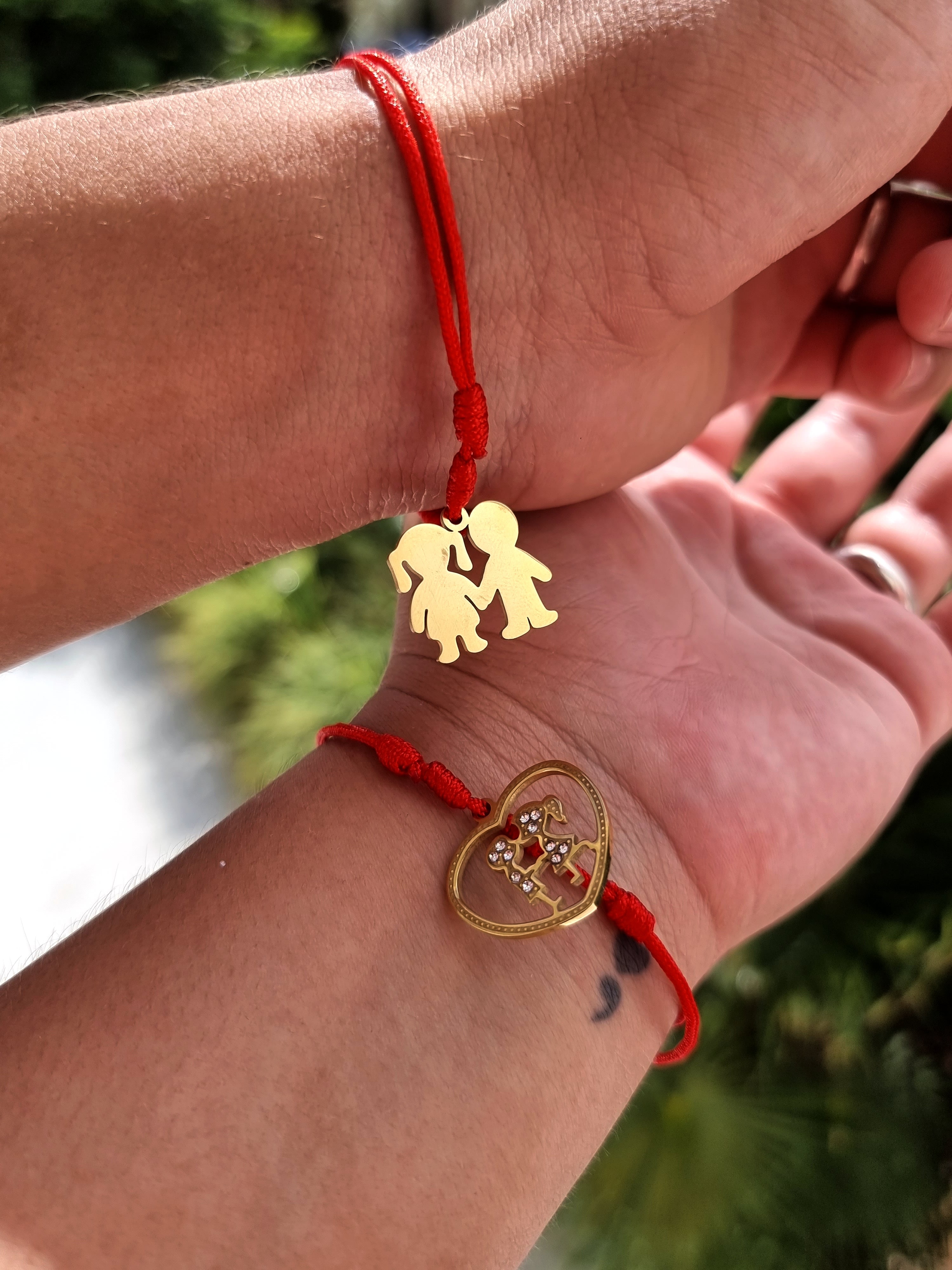 Pulsera para pareja besito