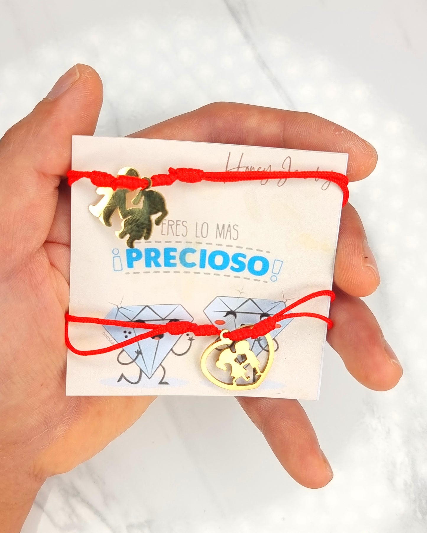 Pulsera para pareja besito