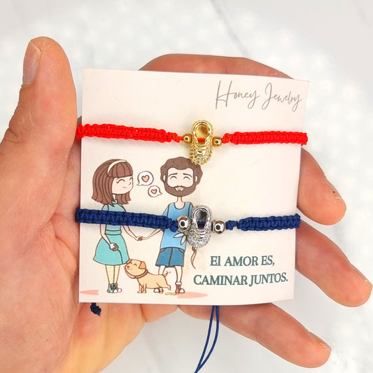 Pulsera para pareja zapatitos