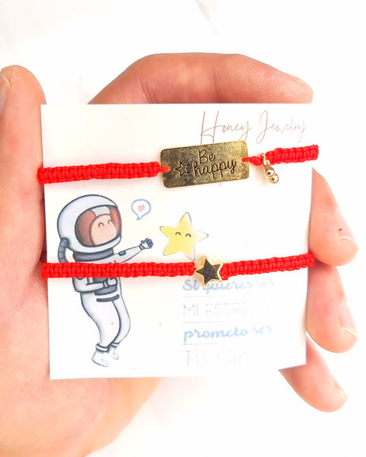 Pulsera para pareja Bee happy